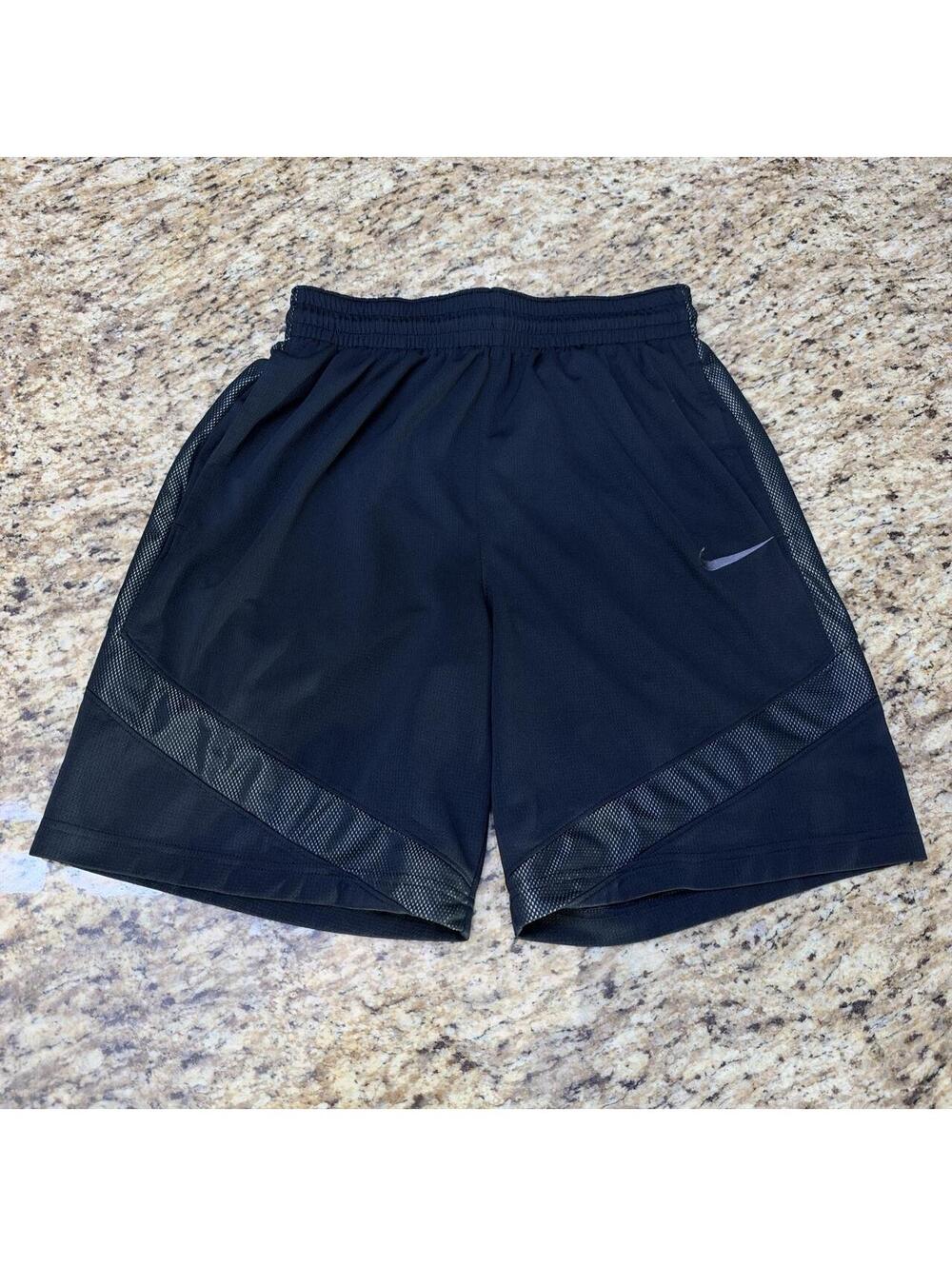 Nike Dri-Fit black shorts with gray mesh panels